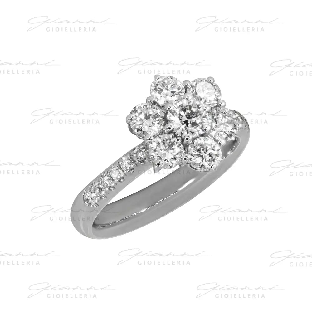 Anello Crivelli - Moretta con Diamanti 1,27 ct. in Oro Bianco Anelli