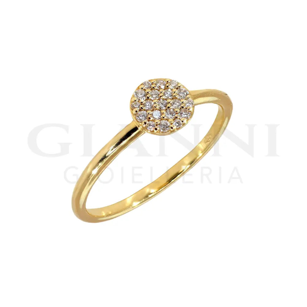 Anello Crivelli - Pavé di Diamanti in Oro Giallo Anelli