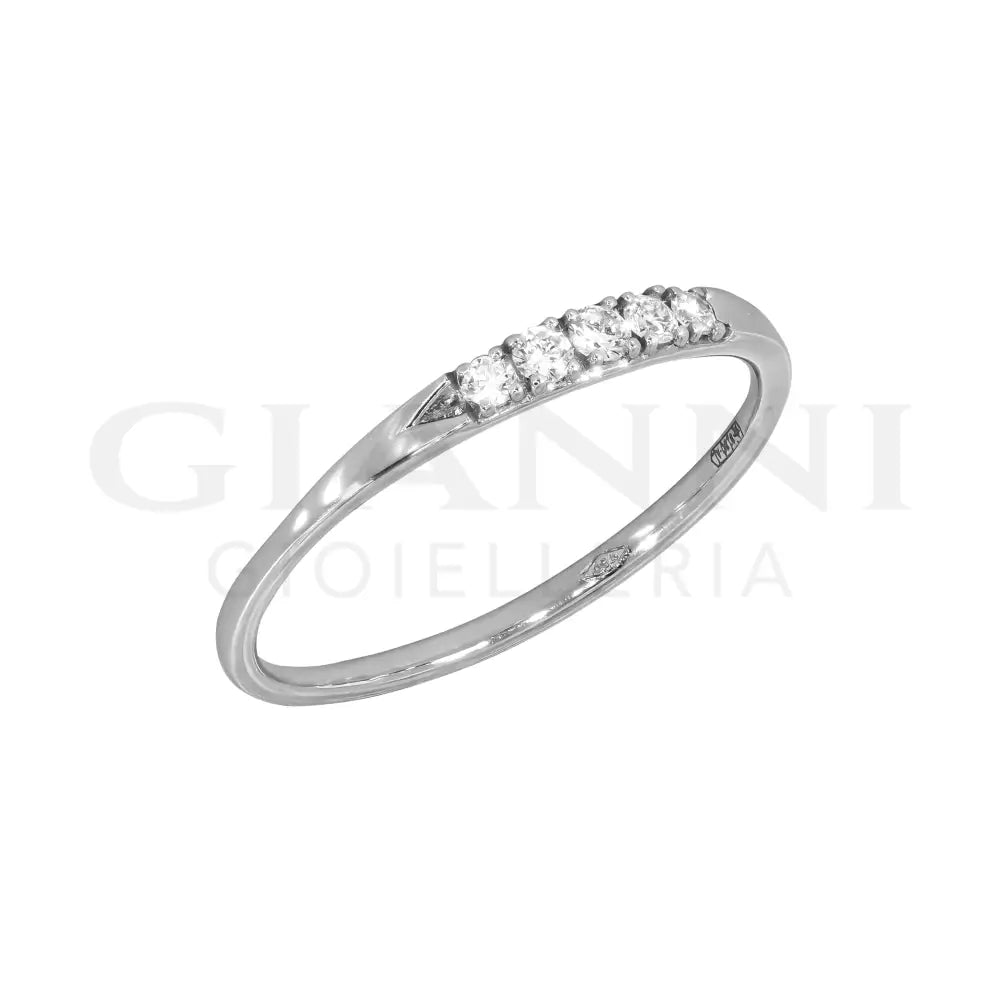 Anello Crivelli - Riviera di Diamanti 0,10 ct. in Oro Bianco Anelli