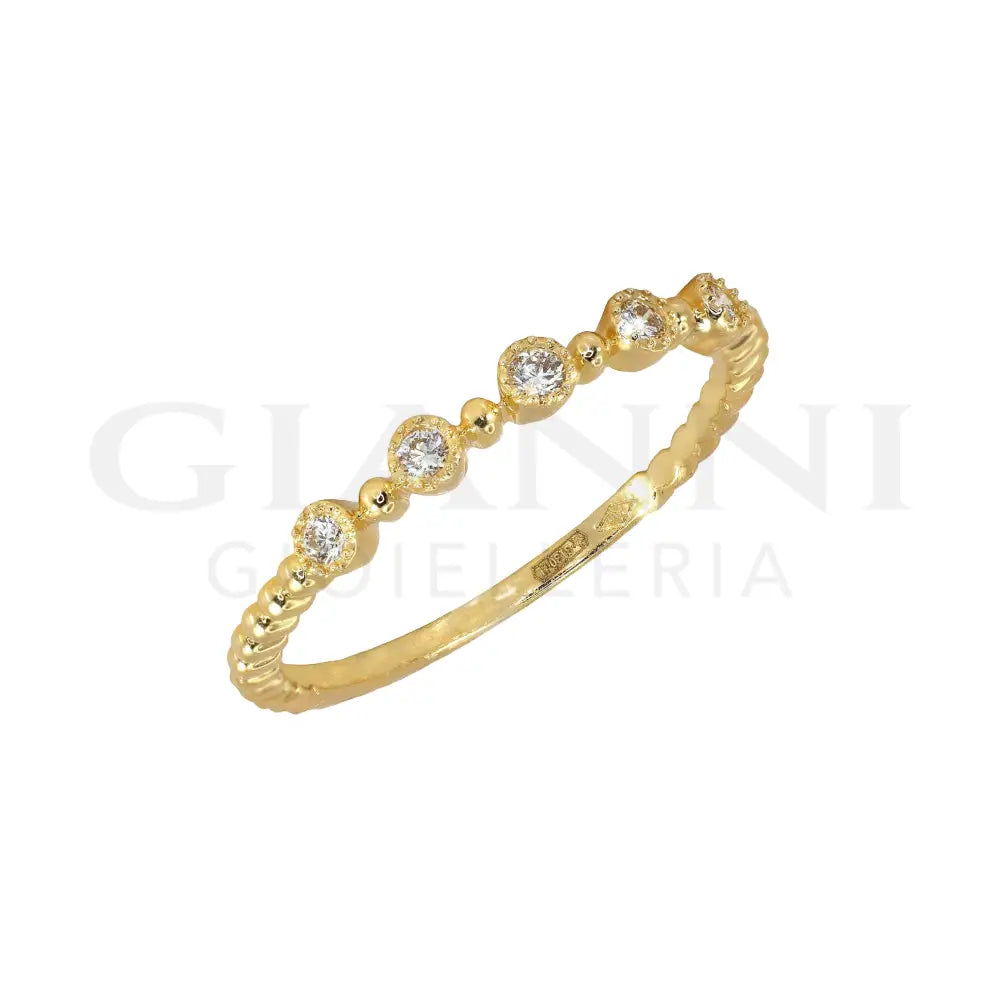 Anello Crivelli - Riviera Fantasia in Oro Giallo e Diamanti Anelli