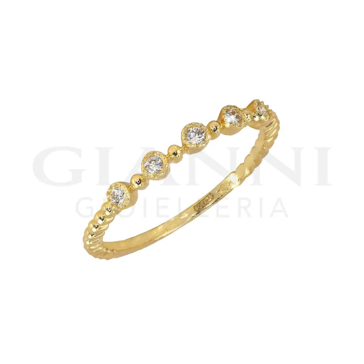 Anello Crivelli - Riviera Fantasia in Oro Giallo e Diamanti Anelli