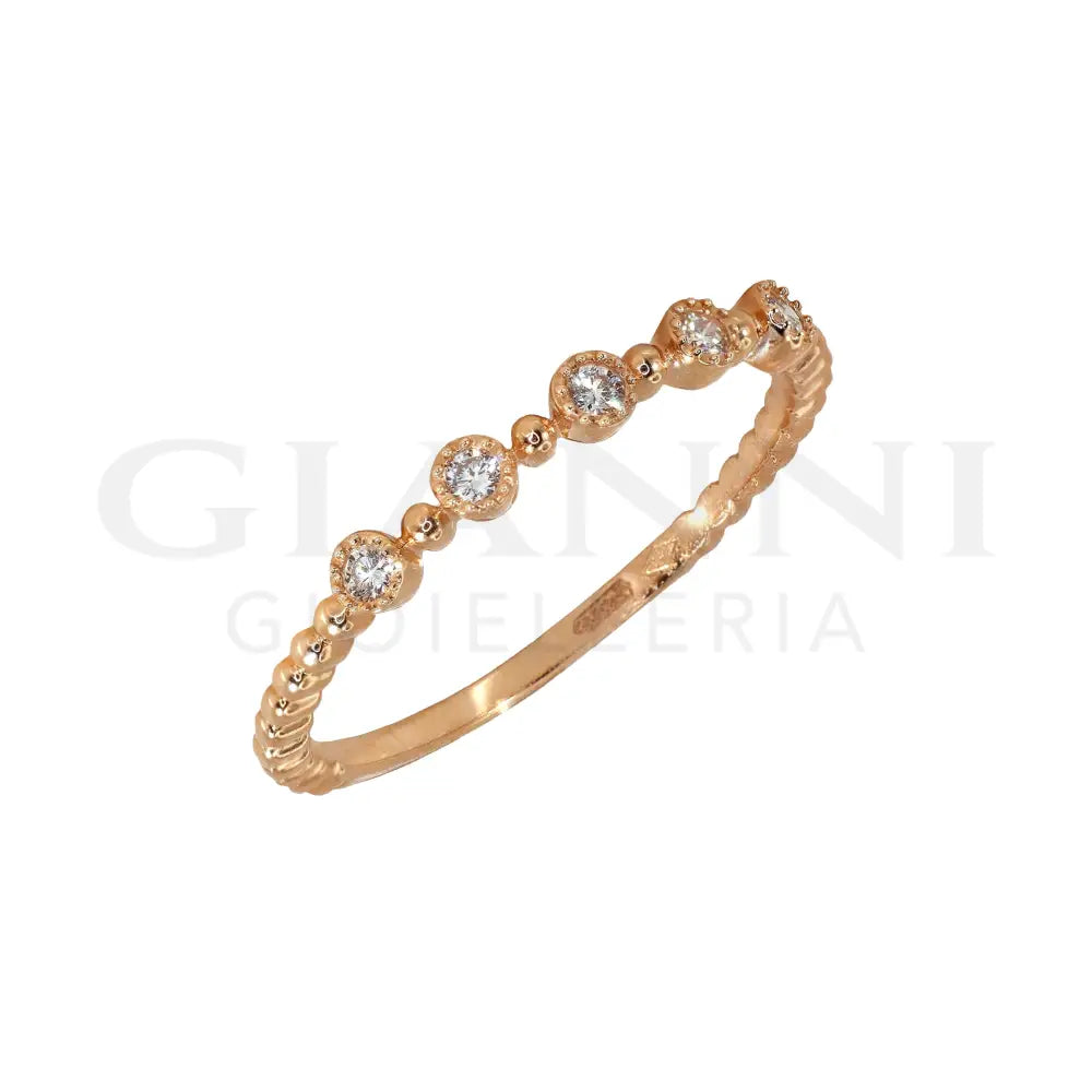 Anello Crivelli - Riviera Fantasia in Oro Rosa e Diamanti Anelli