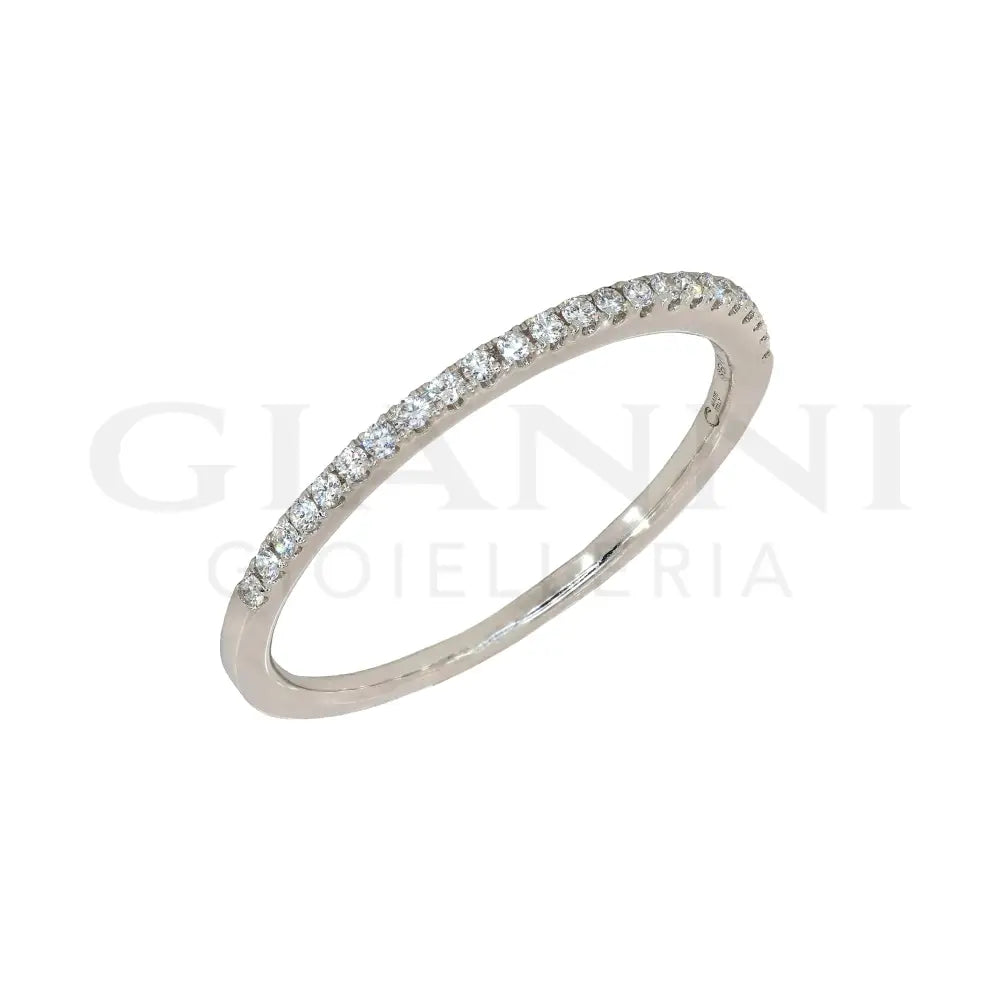 Anello Crivelli - Riviera in Oro Bianco con Diamanti 0,12 ct. Anelli
