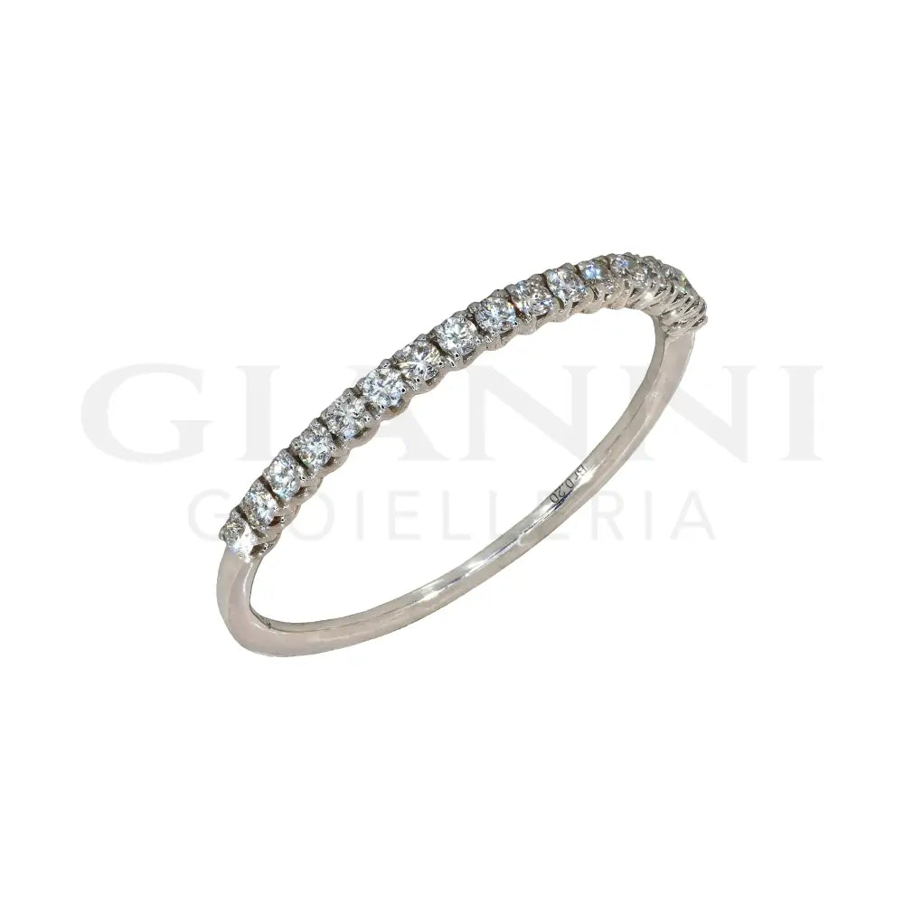 Anello Crivelli - Riviera in Oro Bianco con Diamanti 0,20 ct. Anelli