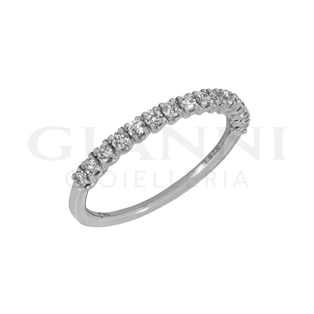 Anello Crivelli - Riviera in Oro Bianco con Diamanti 0,30 ct. Anelli