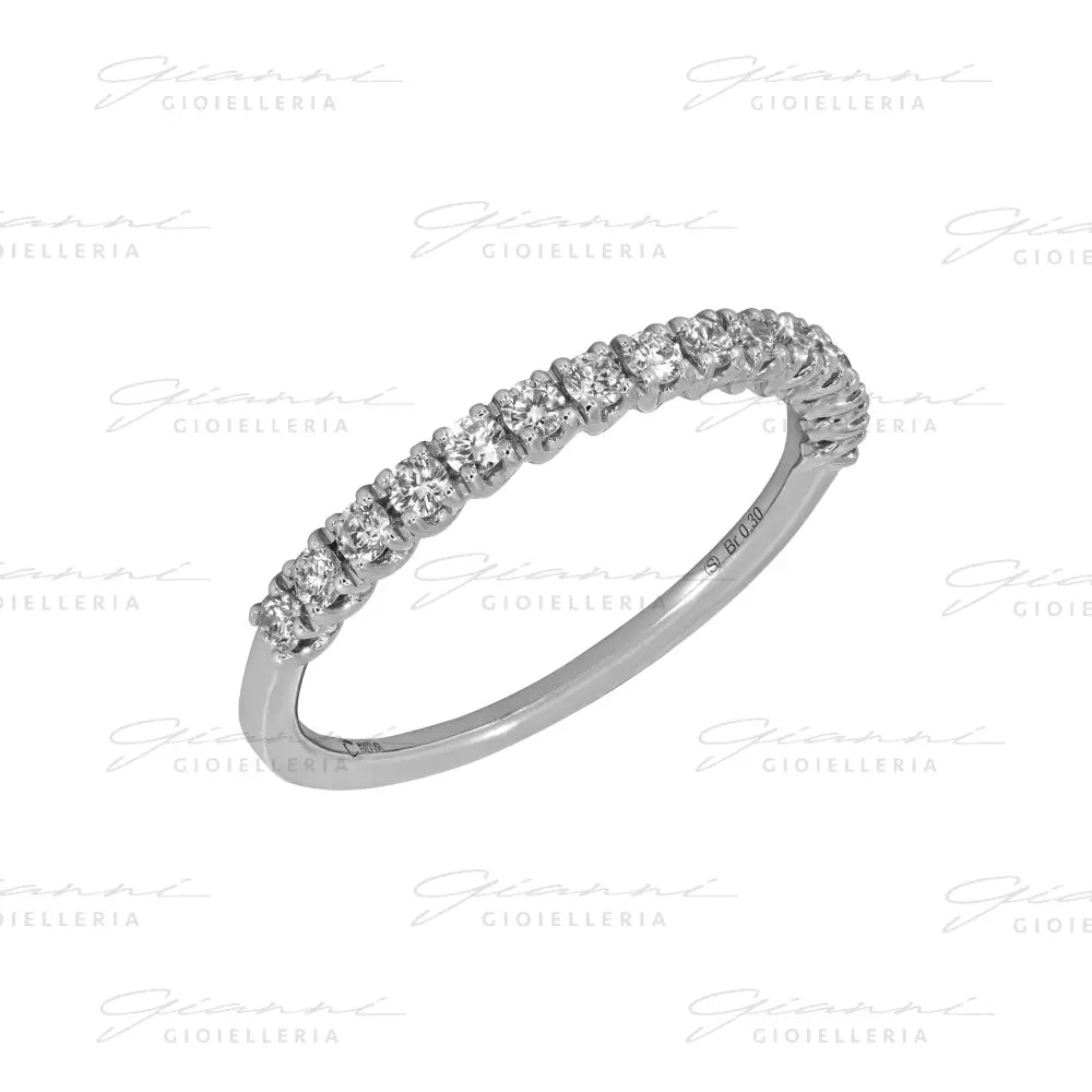 Anello Crivelli - Riviera in Oro Bianco con Diamanti 0,30 ct. Anelli