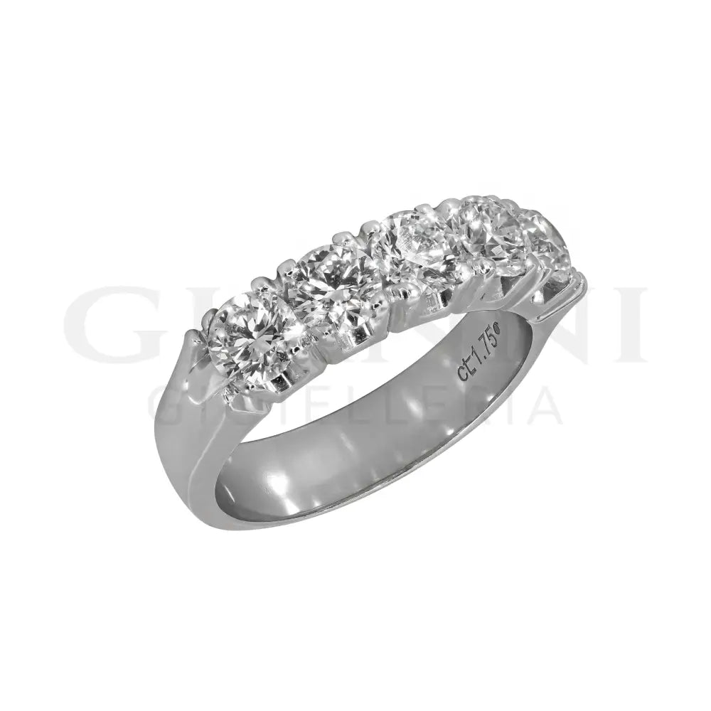 Anello Crivelli - Riviera in Oro Bianco con Diamanti 1,75 ct. - Anelli