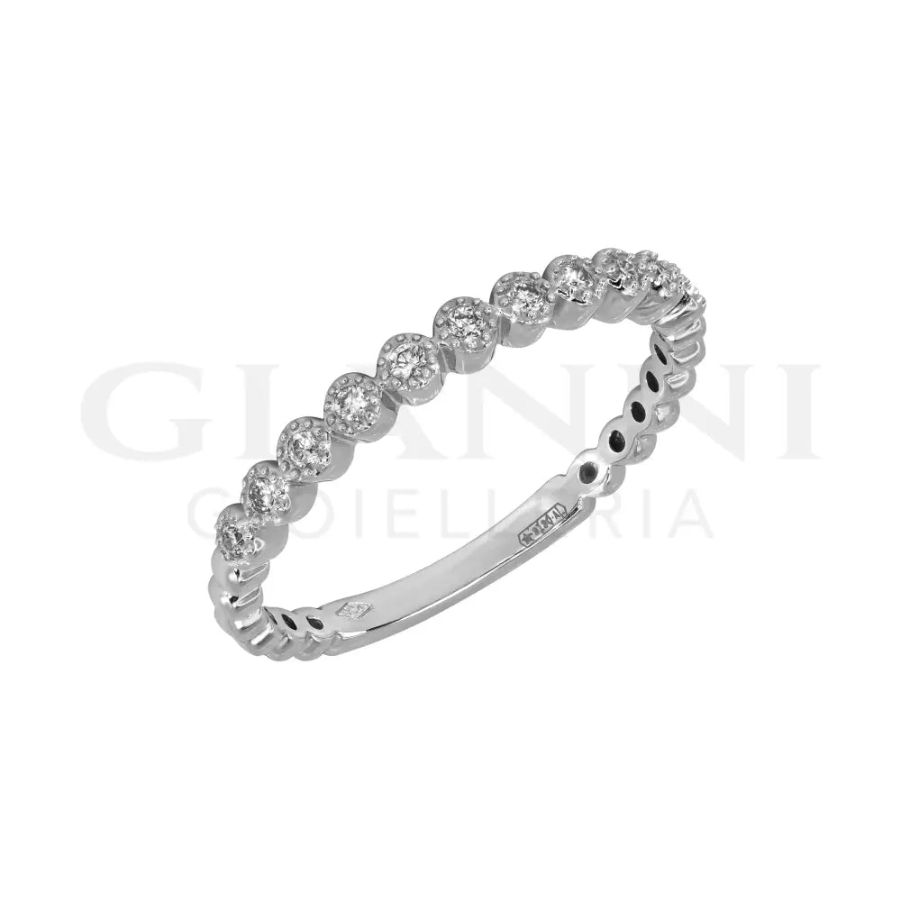 Anello Crivelli - Riviera in Oro Bianco e Diamanti Anelli