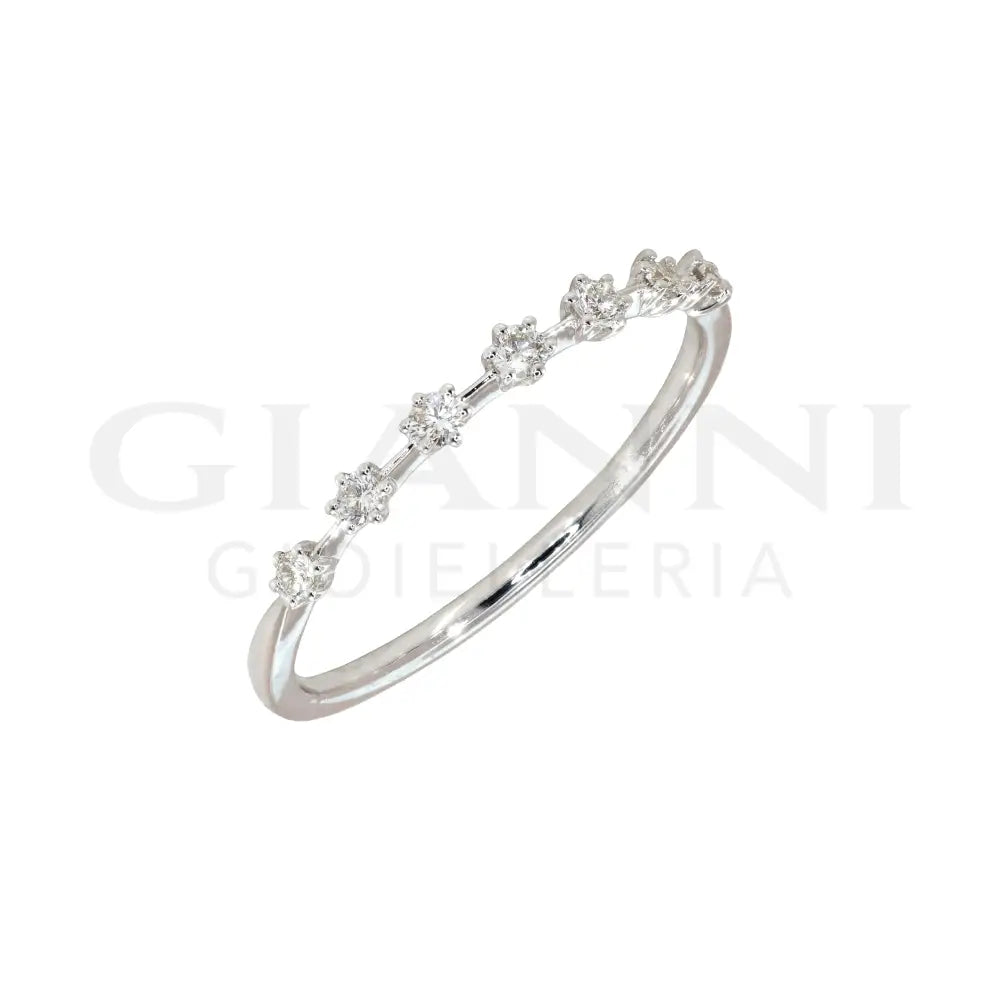 Anello Crivelli - Riviera in Oro Bianco e Diamanti Anelli