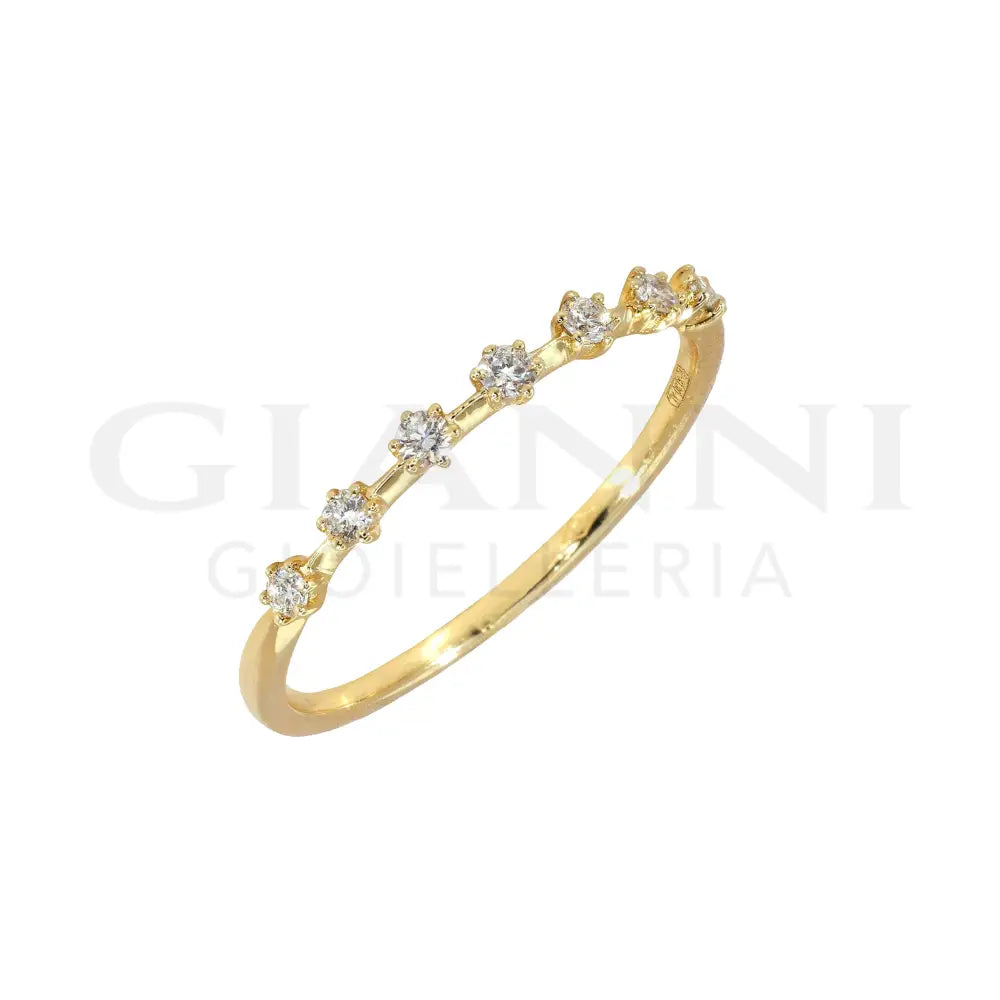 Anello Crivelli - Riviera in Oro Giallo e Diamanti Anelli
