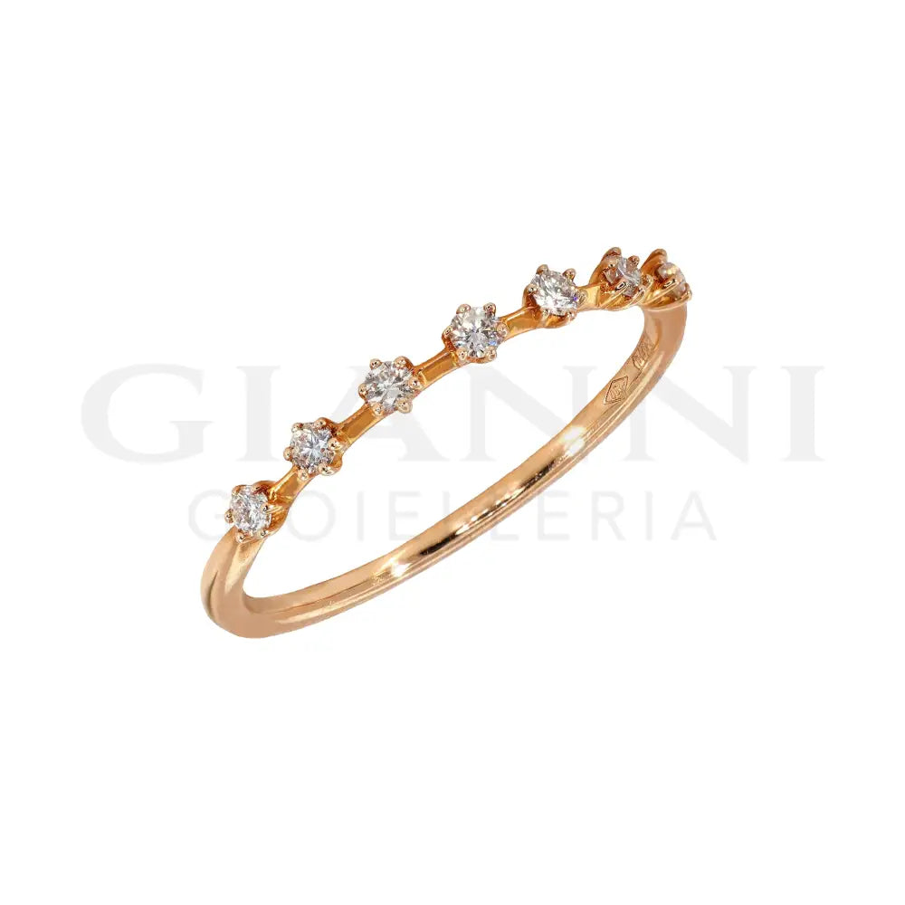 Anello Crivelli - Riviera in Oro Rosa e Diamanti Anelli