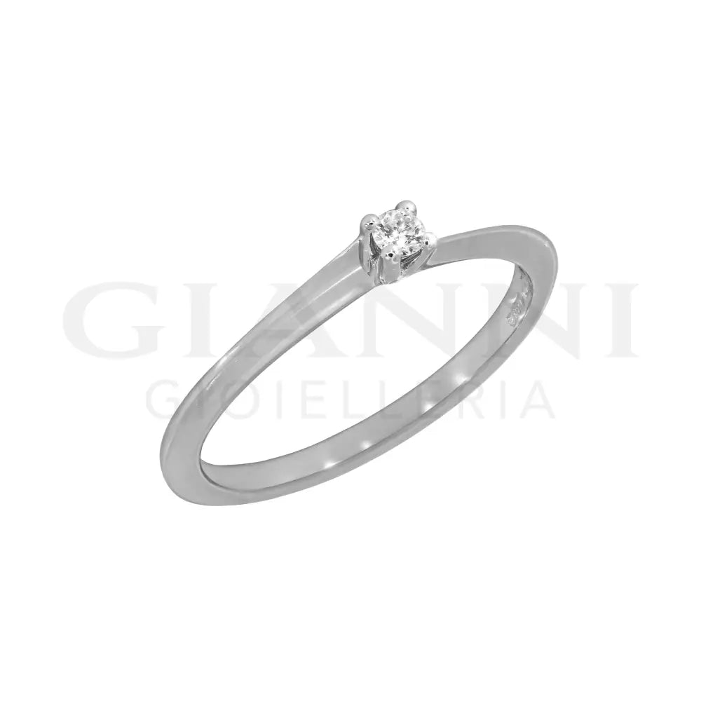 Anello Crivelli - Solitario da 0,05 ct. in Oro Bianco Anelli