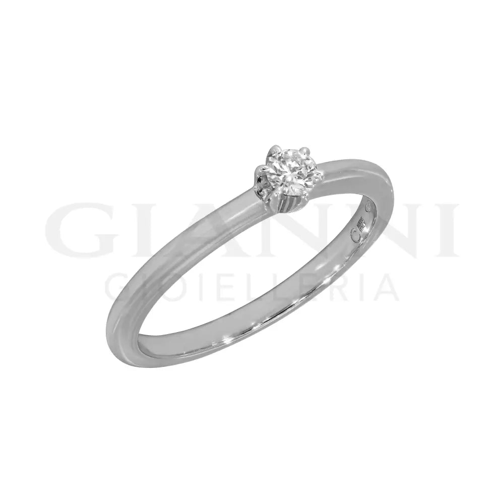 Anello Crivelli - Solitario da 0.10 ct. in Oro Bianco Anelli