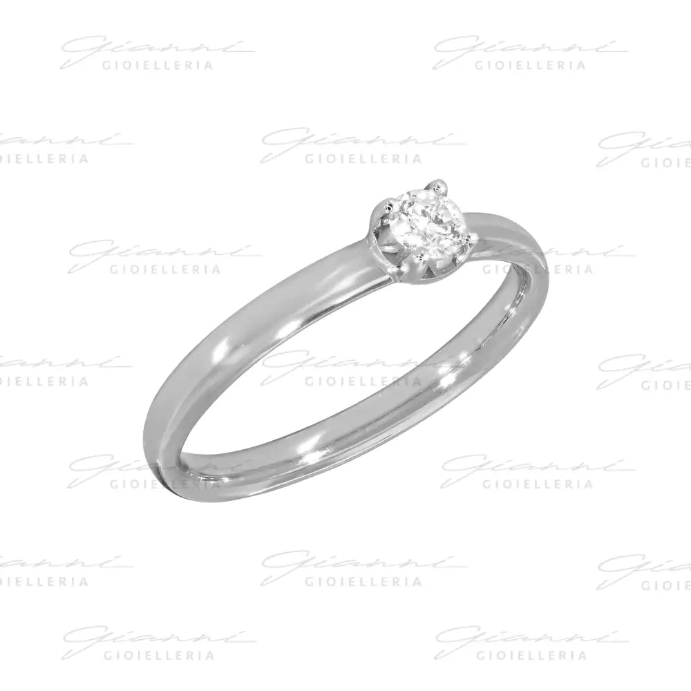 Anello Crivelli - Solitario da 0,15 ct. in Oro Bianco Anelli