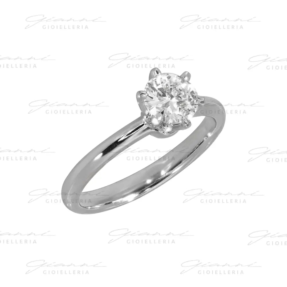 Anello Crivelli - Solitario da 0.70 ct. in Oro Bianco Anelli