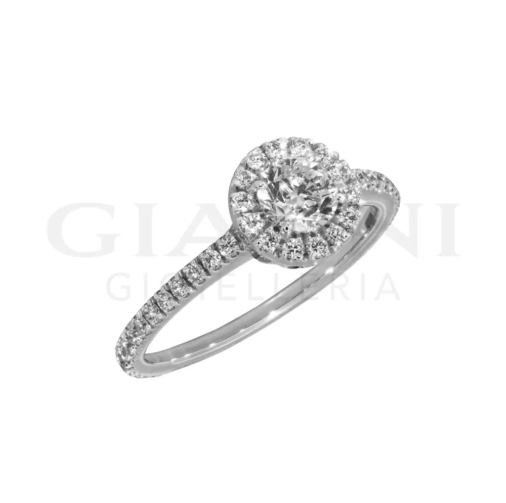 Anello Crivelli - Solitario Magic con Diamanti in Oro Bianco Anelli