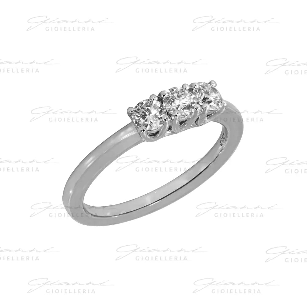 Anello Crivelli - Trilogy con Diamanti 0,45 ct. in Oro Bianco Anelli