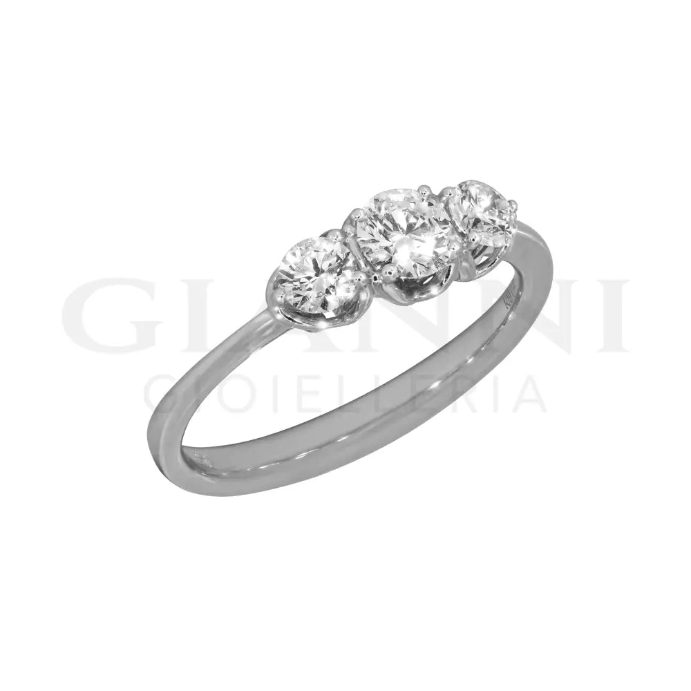 Anello Crivelli - Trilogy con Diamanti 0,60 ct. in Oro Bianco Anelli