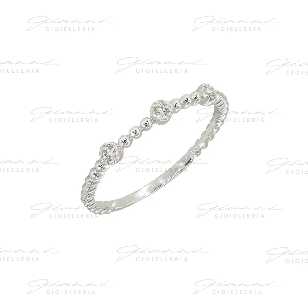 Anello Crivelli - Trilogy Fantasia con Diamanti in Oro Bianco Anelli