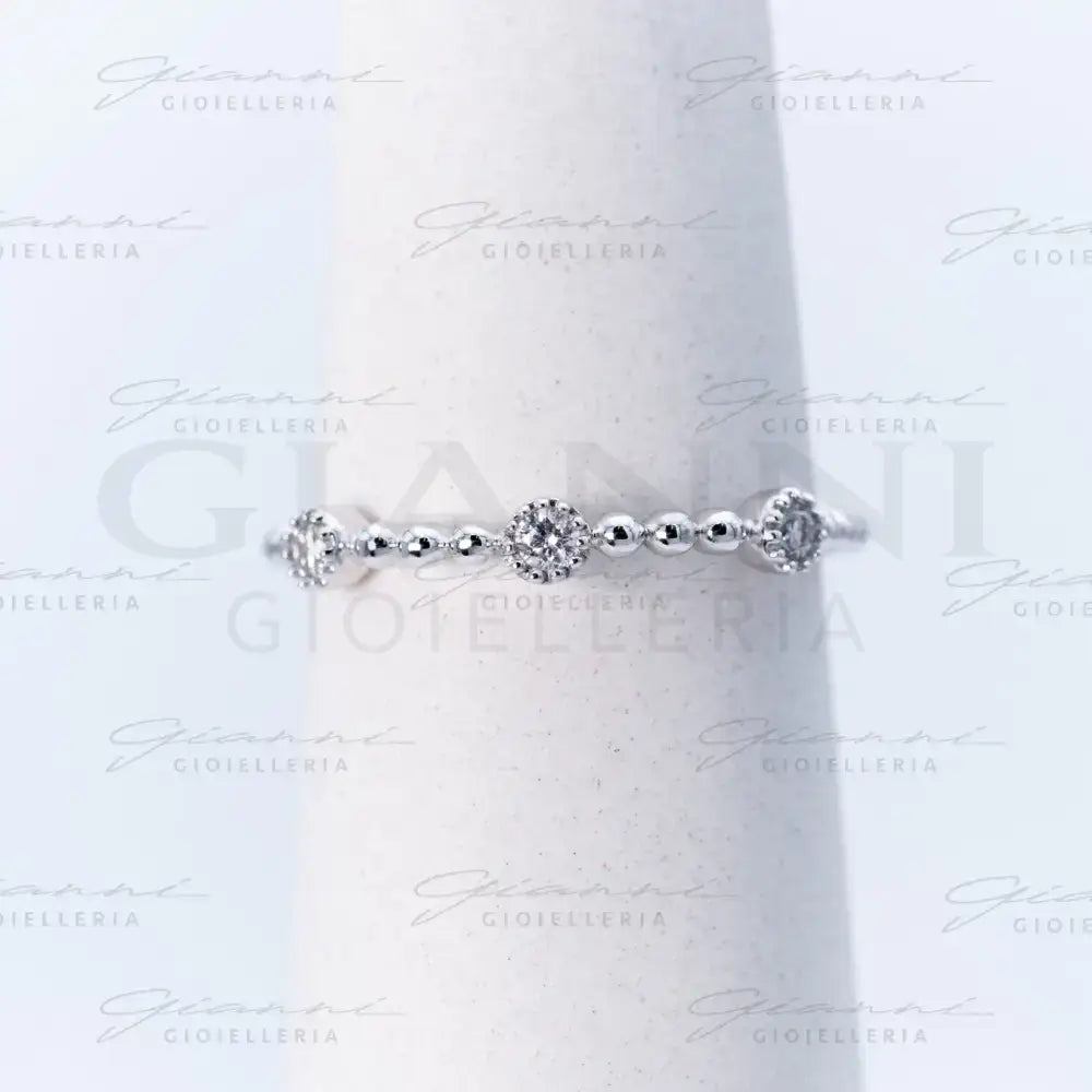 Anello Crivelli - Trilogy Fantasia con Diamanti in Oro Bianco Anelli