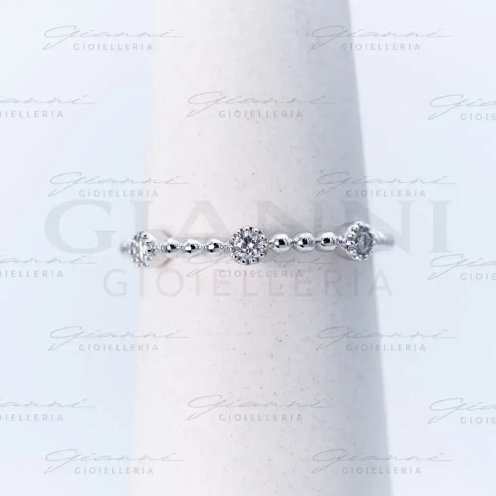 Anello Crivelli - Trilogy Fantasia con Diamanti in Oro Bianco Anelli