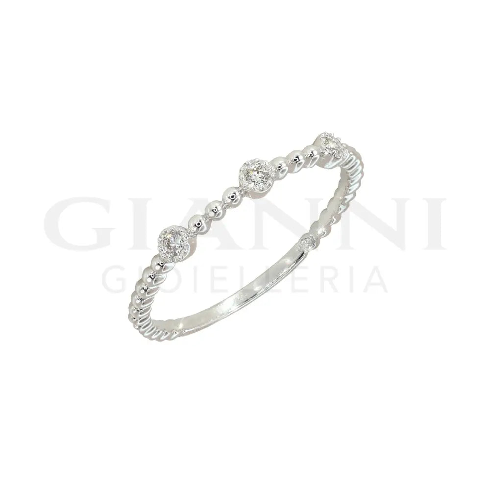 Anello Crivelli - Trilogy Fantasia con Diamanti in Oro Bianco Anelli