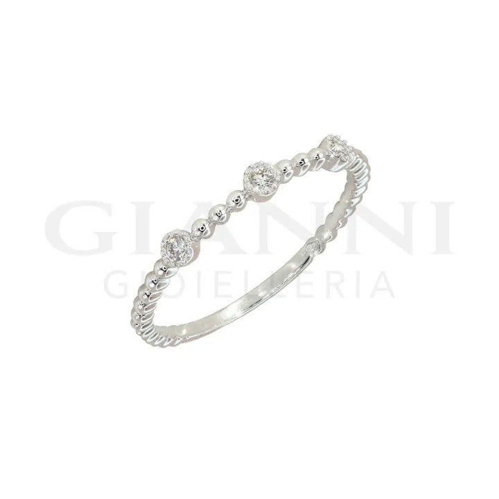Anello Crivelli - Trilogy Fantasia con Diamanti in Oro Bianco Anelli