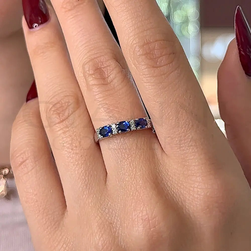 Anello Crivelli - Trilogy in Oro Bianco con Zaffiri e Diamanti Anelli