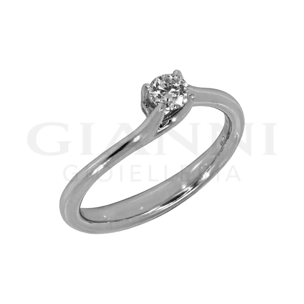 Anello Crivelli - Valentin in Oro Bianco con Diamanti - Anelli