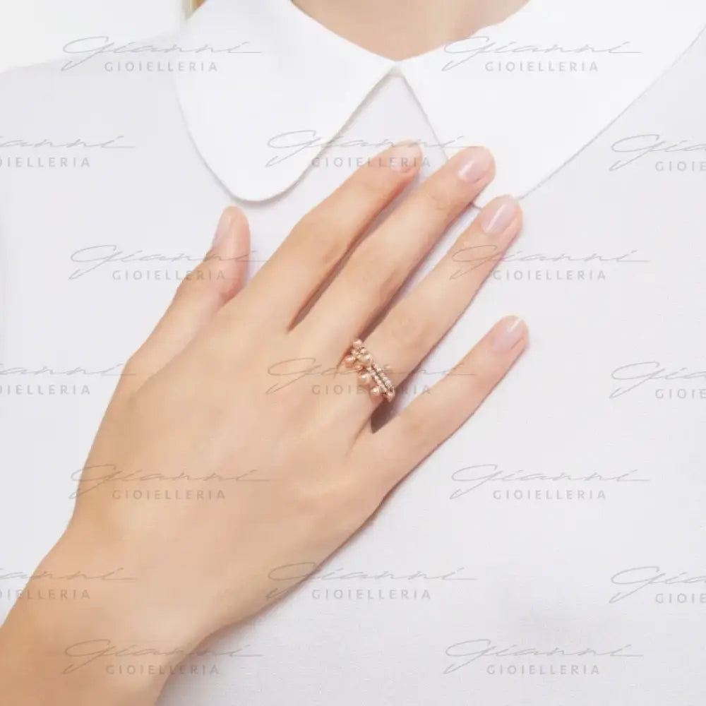 Anello DoDo - Bollicine oro rosa & argento Anelli