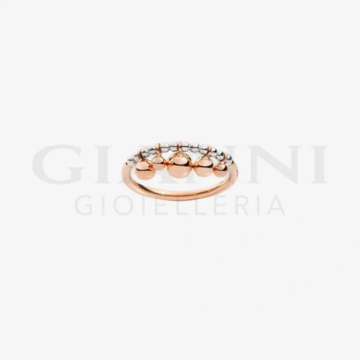 Anello DoDo - Bollicine oro rosa & argento Anelli