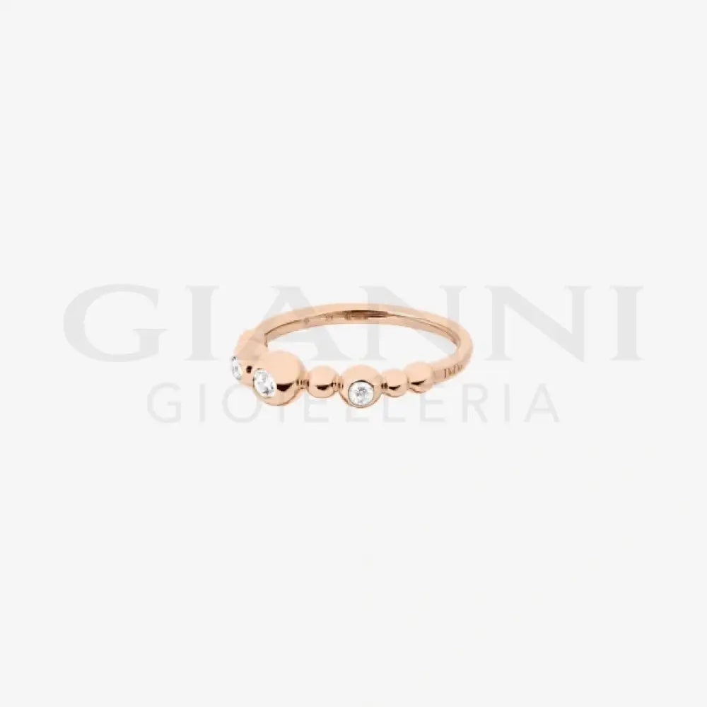 Anello DoDo - Bollicine oro rosa & diamanti bianchi Anelli