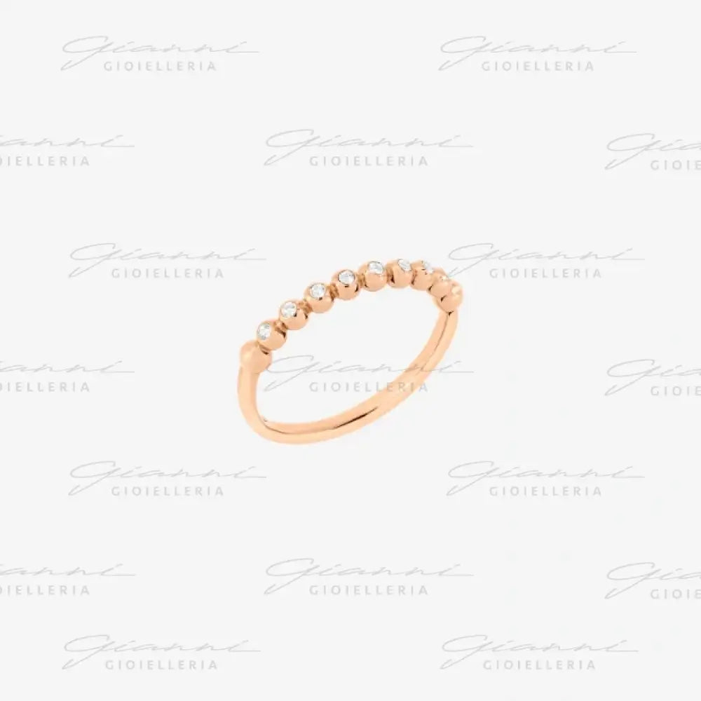 Anello DoDo - Bollicine oro rosa & diamanti bianchi Anelli