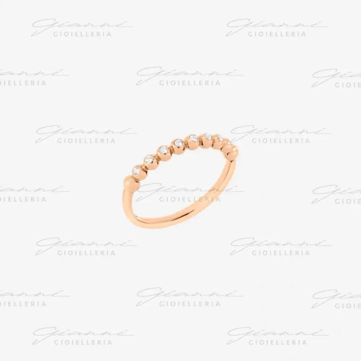Anello DoDo - Bollicine oro rosa & diamanti bianchi Anelli