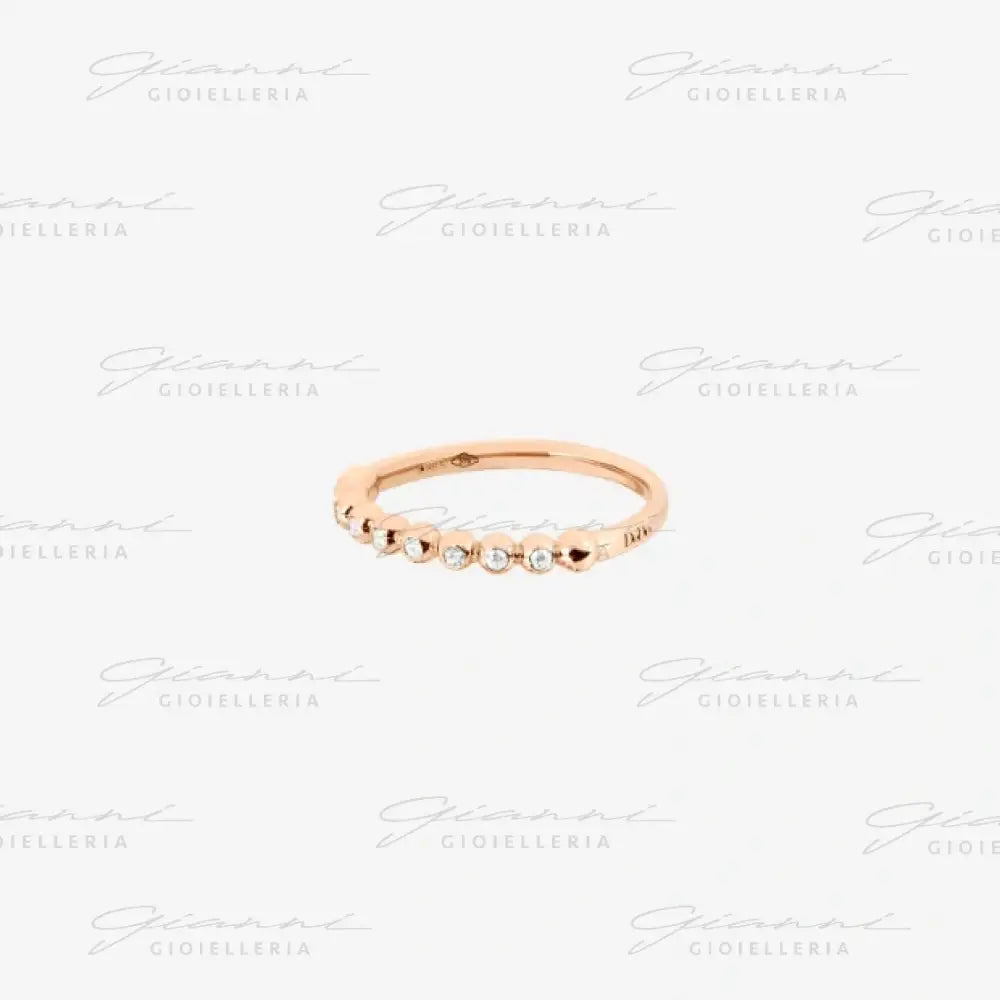 Anello DoDo - Bollicine oro rosa & diamanti bianchi Anelli