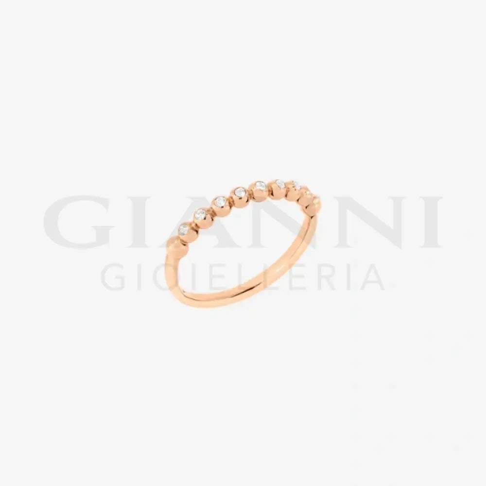 Anello DoDo - Bollicine oro rosa & diamanti bianchi Anelli