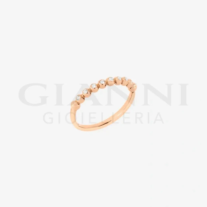 Anello DoDo - Bollicine oro rosa & diamanti bianchi Anelli