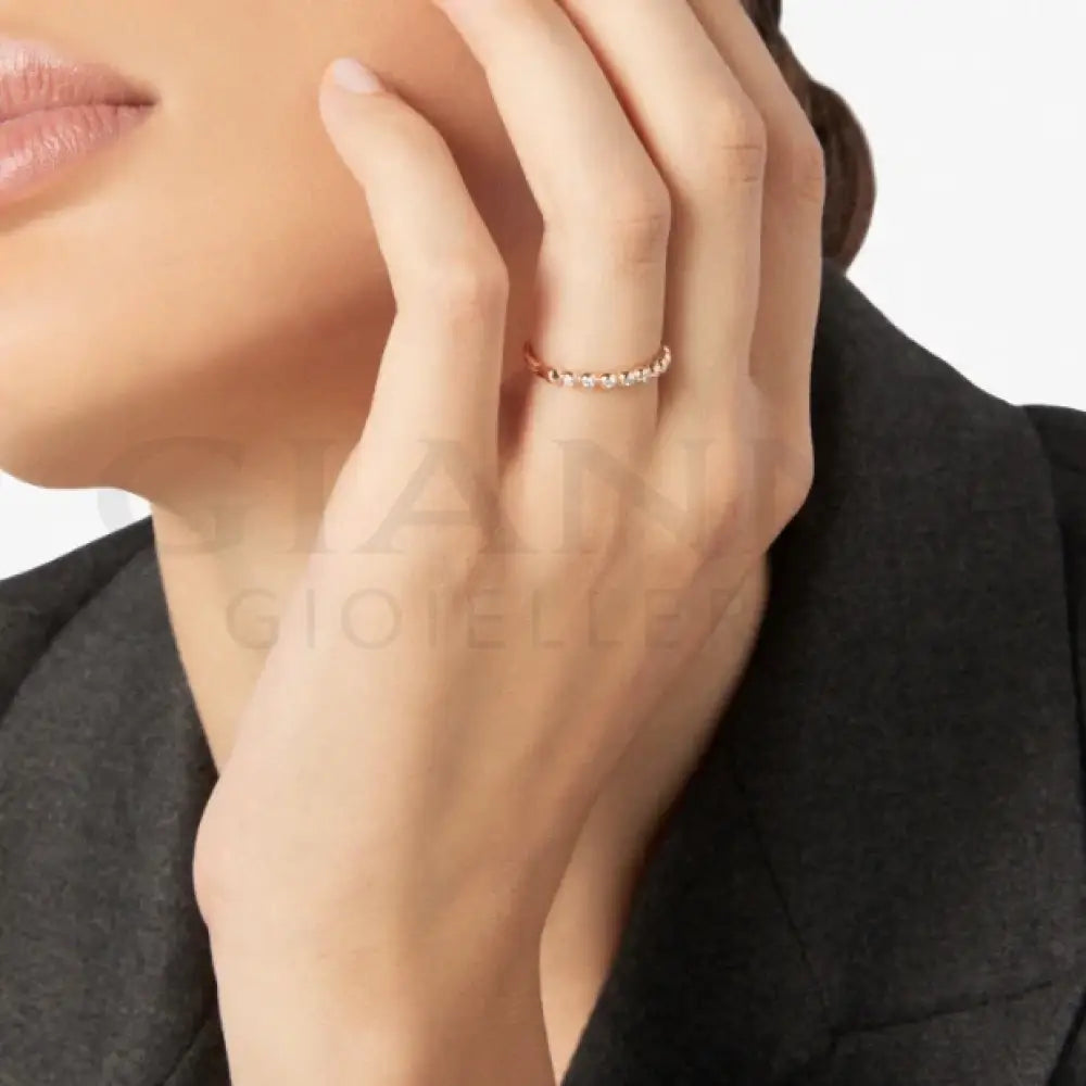 Anello DoDo - Bollicine oro rosa & diamanti bianchi Anelli