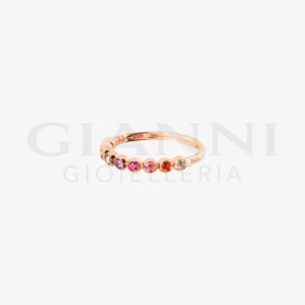 Anello DoDo - Bollicine oro rosa & pietre colorate Anelli
