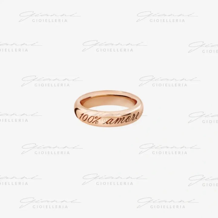 Anello DoDo - Cuore oro rosa & rubino sintetico Anelli