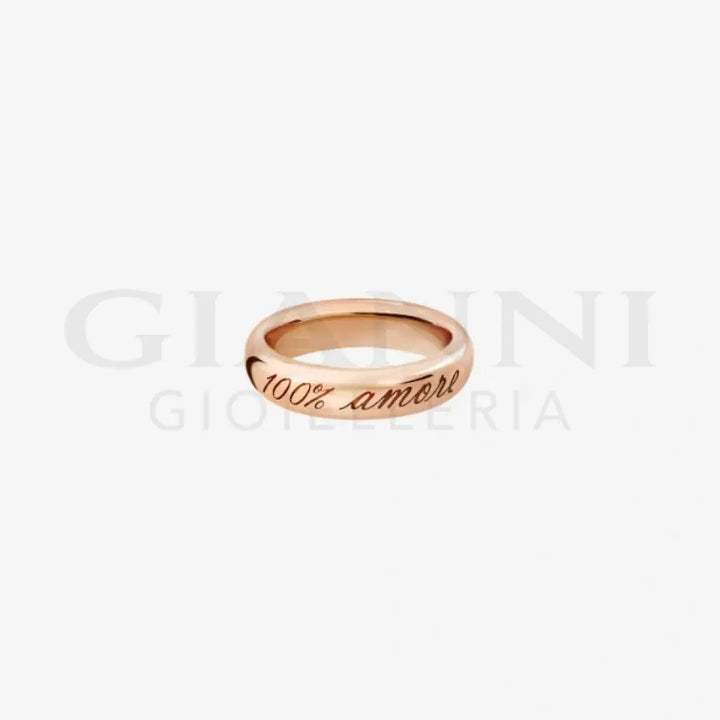 Anello DoDo - Cuore oro rosa & rubino sintetico Anelli