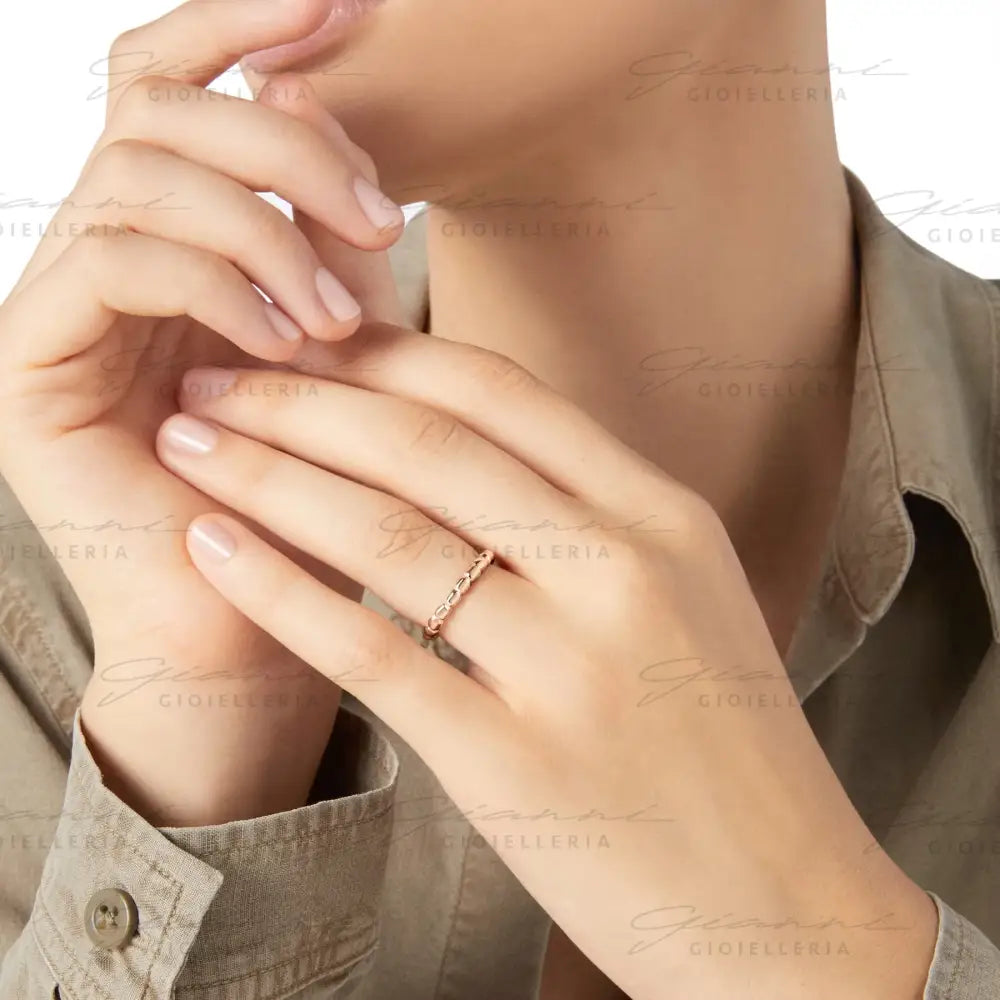 Anello DoDo - Granelli oro rosa Anelli