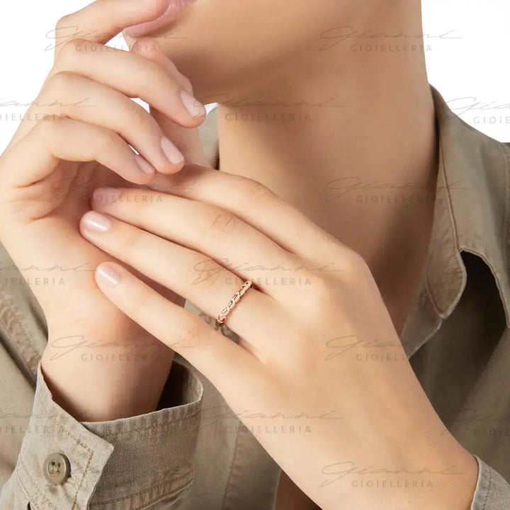 Anello DoDo - Granelli oro rosa Anelli