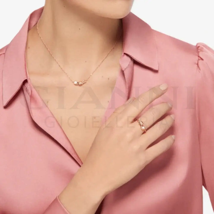 Anello DoDo - Nodo oro rosa & diamante bianco Anelli