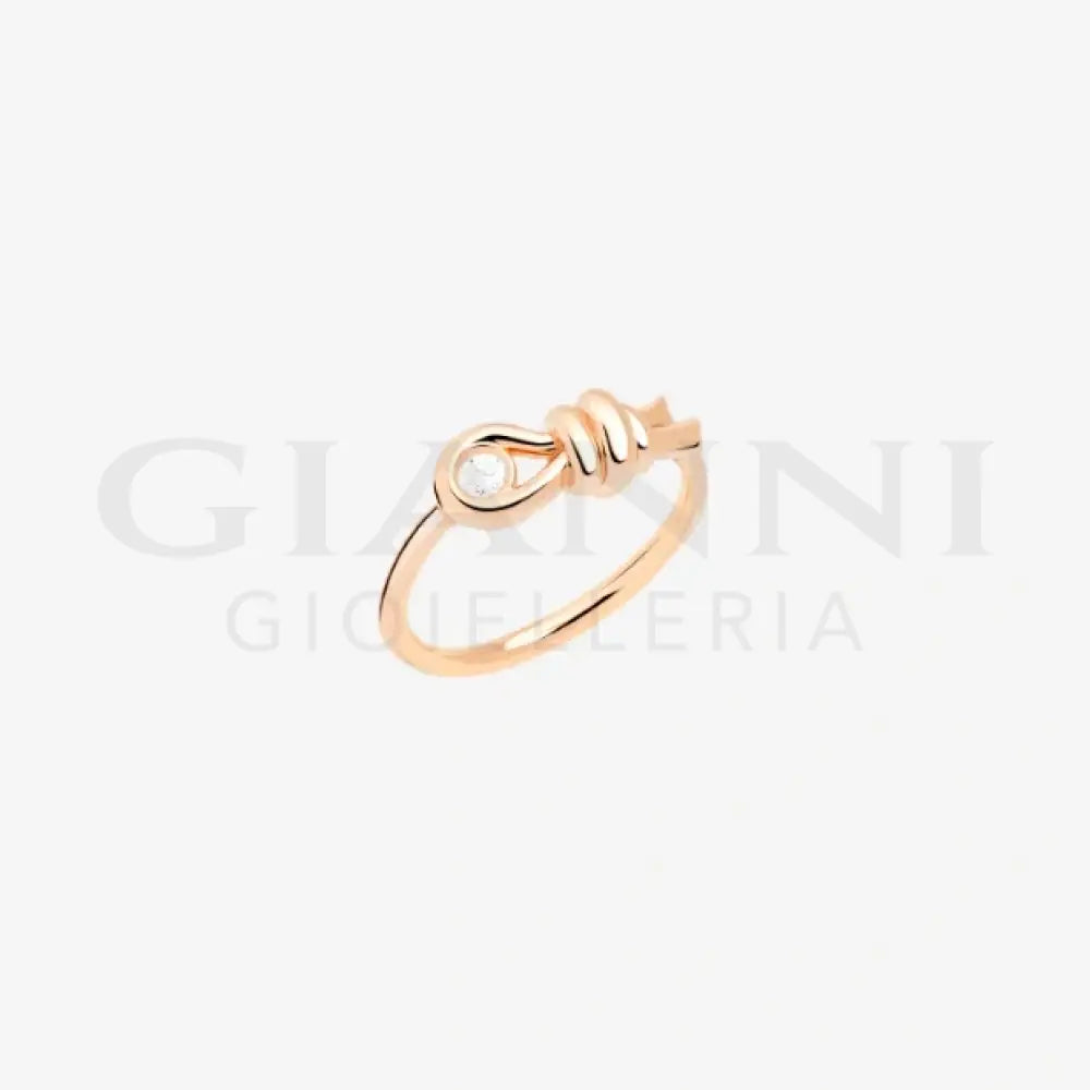 Anello DoDo - Nodo oro rosa & diamante bianco Anelli