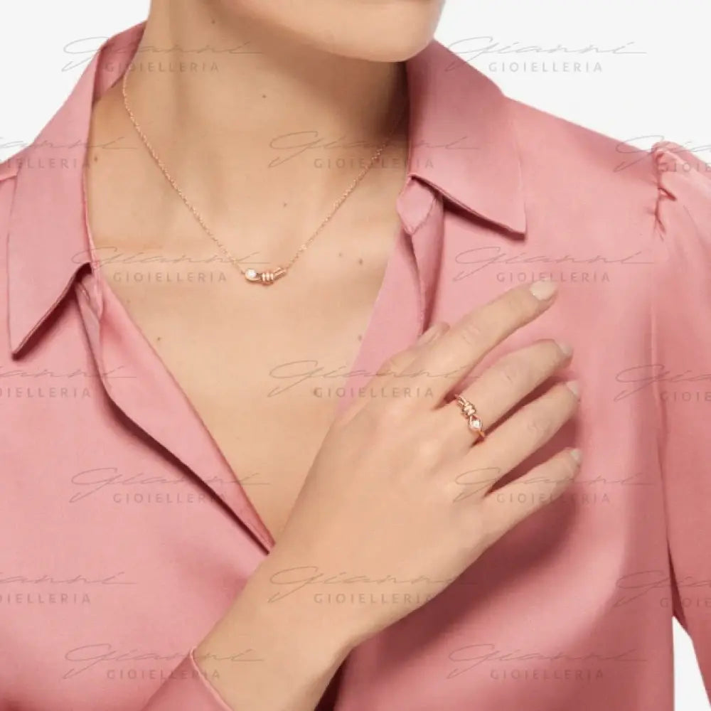 Anello DoDo - Nodo oro rosa & diamante bianco Anelli