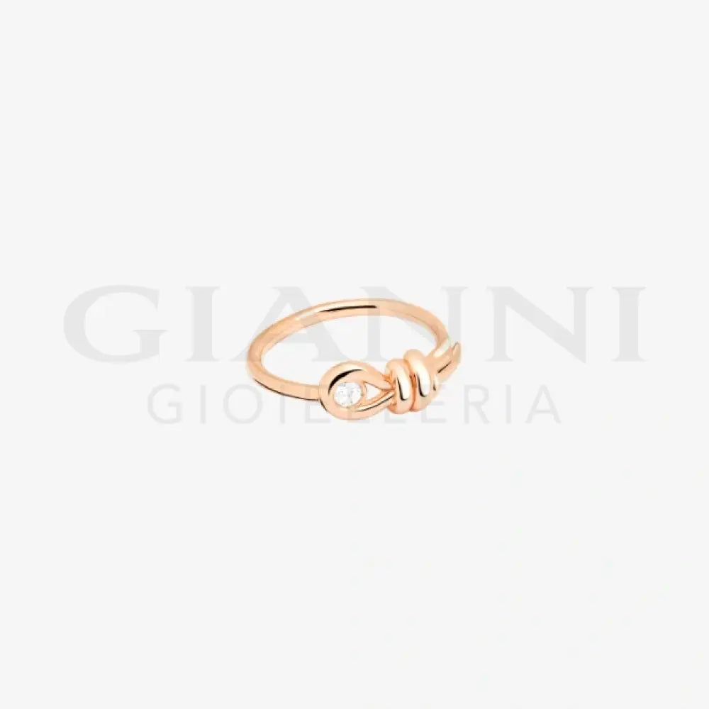 Anello DoDo - Nodo oro rosa & diamante bianco Anelli