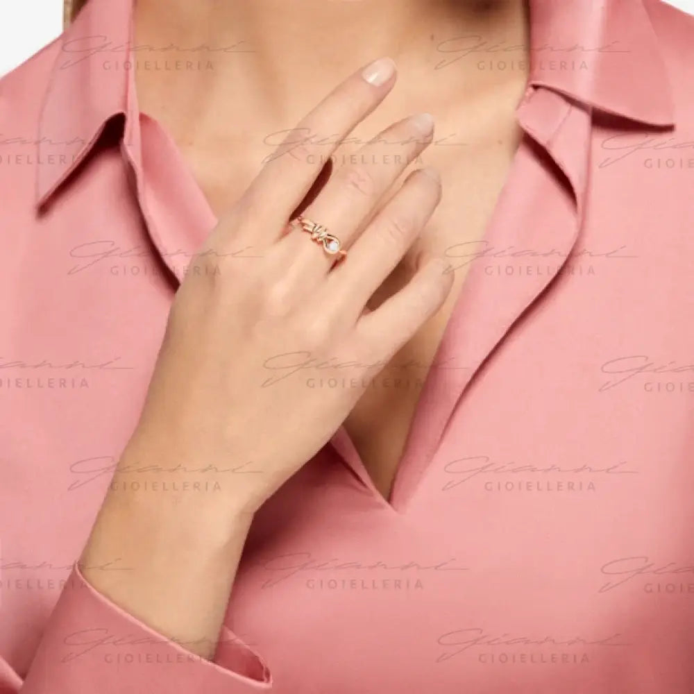Anello DoDo - Nodo oro rosa & diamante bianco Anelli