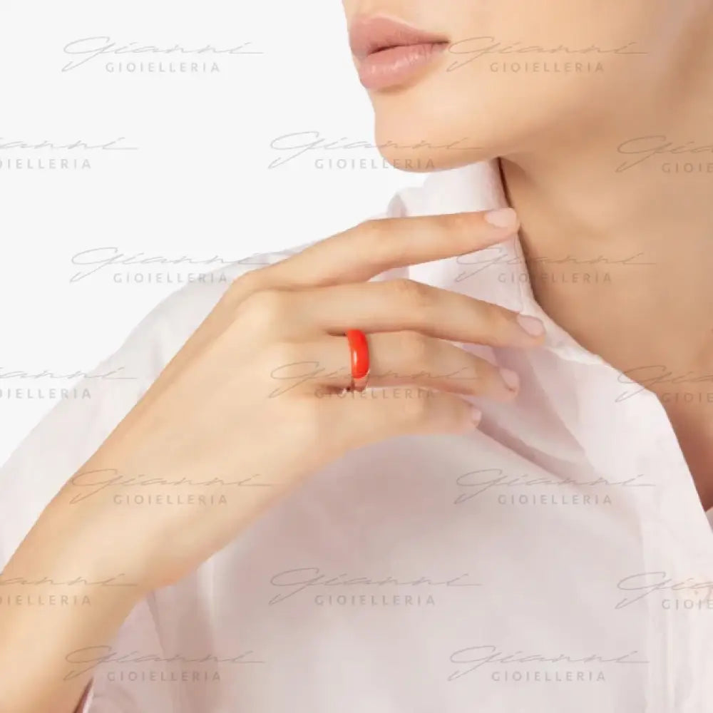 Anello DoDo - Rondelle argento dorato & smalto Anelli