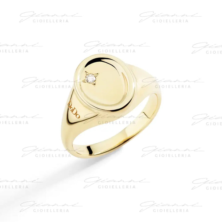Anello DoDo - Sigillo oro giallo & diamante bianco Anelli